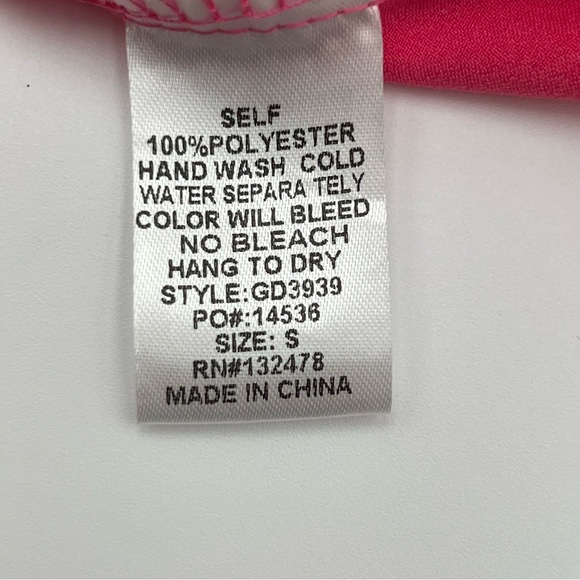 Hot Pink Satin Slip Midi Dress Spaghetti Strap Cocktail Party Formal Gown Sz S - Picture 9 of 12